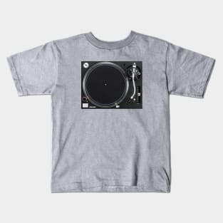 Classic Black Turntable Kids T-Shirt